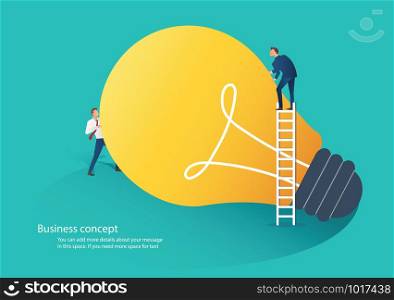 business people cooperation idea concept vector illustration