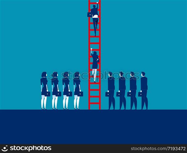 Business people crowd and moving up. Concept business vector illustration, Corporate business, Team.