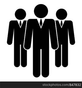 Business people group icon. Simple illustration of business people group vector icon for web design isolated on white background. Business people group icon, simple style