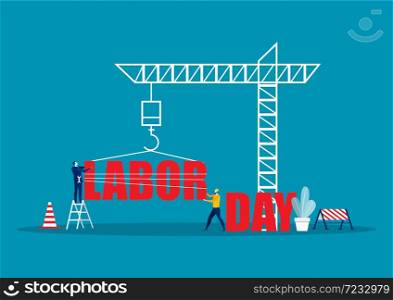 business people labor, Happy Labor Day . Vector illustration