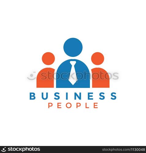 Business people logo icon element design template vector. Business people logo icon element design template
