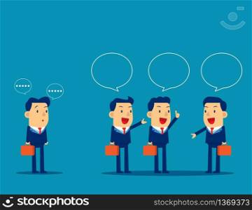 Business people meeting and talk. Concept business vector illustration, Communication, Brainstorming, Strategy or Analisis.