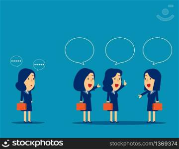 Business people meeting and talk. Concept business vector illustration, Communication, Brainstorming, Strategy or Analisis.