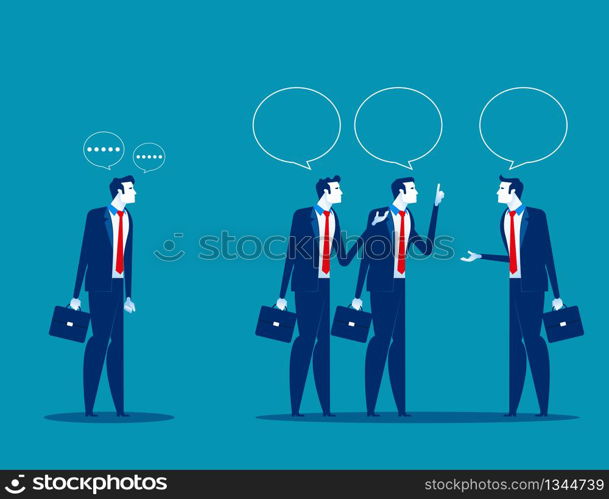 Business people meeting and talk. Concept business vector illustration, Flat business cartoon, Communication, Brainstorming, Strategy or Analisis.