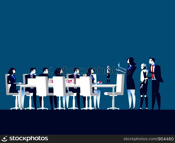 Business people meeting. Concept business discussion vector illustration.