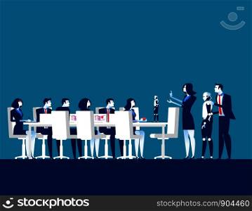 Business people meeting. Concept business discussion vector illustration.