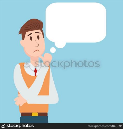 business people student thinking character vector design