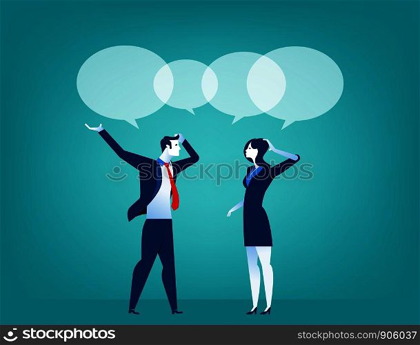 Business people talking. Concept business illustration. Vector flat
