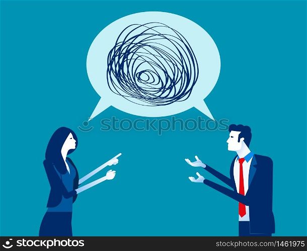 Business people talking nonsense speech. Concept business vector, Bubble speech, Meeting, Communication.