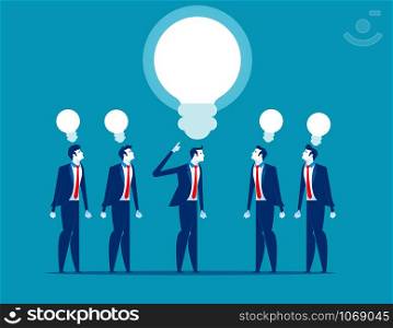 Business people with big ideas. Concept business vector illustration.