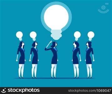 Business people with big ideas. Concept business vector illustration.
