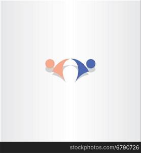 business people work partners icon vector