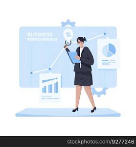 Business performance presentation report Vector Image