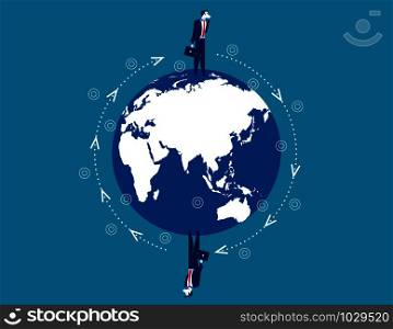 Business person and communication. Concept business vector illustration.