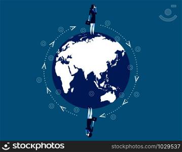 Business person and communication. Concept business vector illustration.