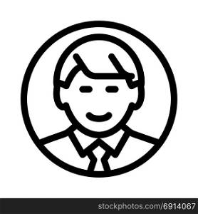 business person, icon on isolated background