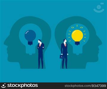 Business person with mindset different. Business attitude vector illustration