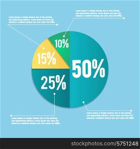 Business pie chart for documents and reports for documents, reports, graph, infographic, business plan