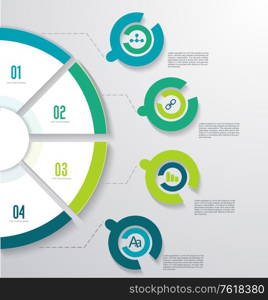 Business pie chart for documents and reports for documents, reports, graph, infographic, business plan, education.