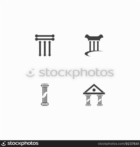 Business pillar column logo vector symbol icon
