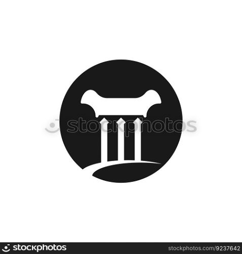Business pillar column logo vector symbol icon