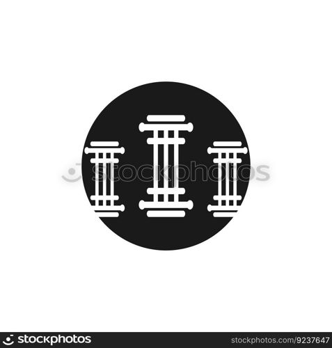 Business pillar column logo vector symbol icon