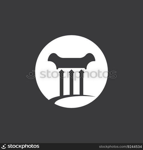 Business pillar column logo vector symbol icon