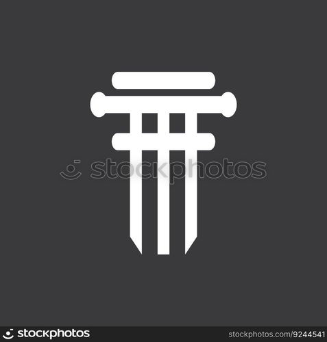 Business pillar column logo vector symbol icon