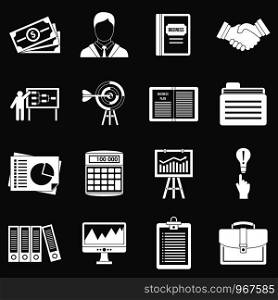 Business plan icons set vector white isolated on grey background . Business plan icons set grey vector