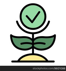 Business plant icon outline vector. Chess decision. Team people color flat. Business plant icon vector flat