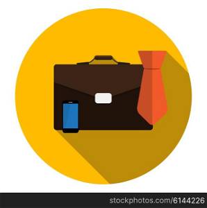 Business Proces Icon Flat Icon with Long Shadow, Vector Illustration Eps10