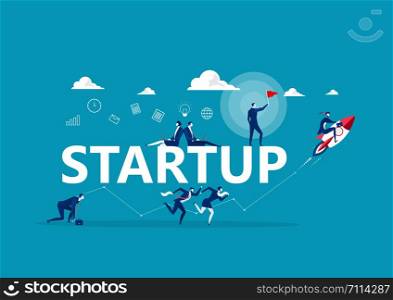 business process and creative process. Vector illustration concepts for business plan, startup, design process, product development, creativity and innovation.