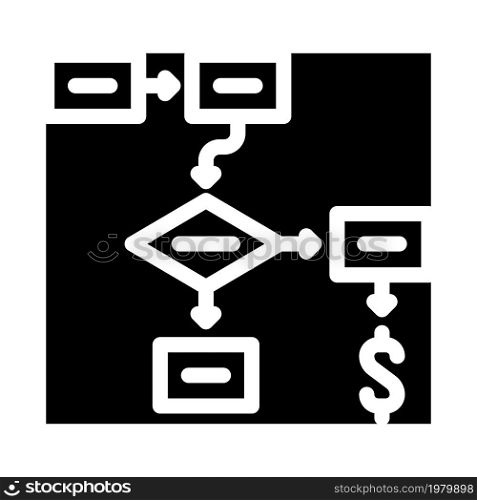business process glyph icon vector. business process sign. isolated contour symbol black illustration. business process glyph icon vector illustration