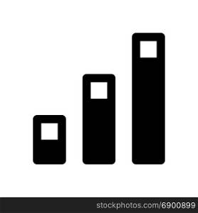 business profit graph, icon on isolated background