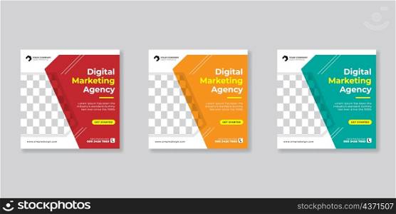 Business promotion and corporate social media banner template