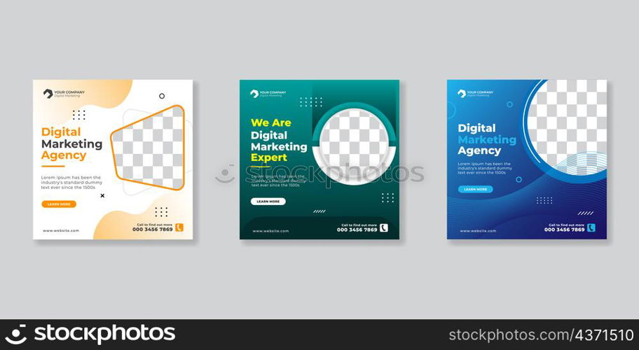 Business promotion and corporate social media banner template