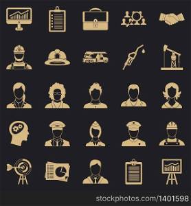 Business proposal icons set. Simple set of 25 business proposal vector icons for web for any design. Business proposal icons set, simple style