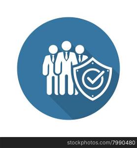 Business Protection Icon. Flat Design. Business Concept. Isolated Illustration.. Business Protection Icon. Flat Design.