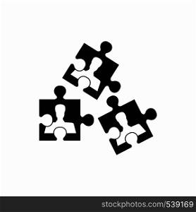 Business puzzles icon in simple style isolated on white background. Business puzzles icon, simple style