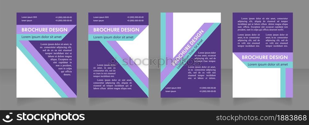 Business rebranding blank brochure layout design. Promotional strategy. Vertical poster template set with empty copy space for text. Premade corporate reports collection. Editable flyer paper pages. Business rebranding blank brochure layout design