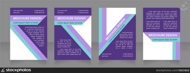 Business rebranding blank brochure layout design. Promotional strategy. Vertical poster template set with empty copy space for text. Premade corporate reports collection. Editable flyer paper pages. Business rebranding blank brochure layout design