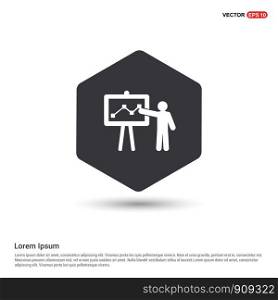 Business report icon Hexa White Background icon template - Free vector icon