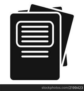Business report icon simple vector. Document paper. Data file. Business report icon simple vector. Document paper