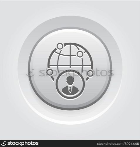 Business Representative Icon.. Business Representative Icon. Business Concept. Grey Button Design