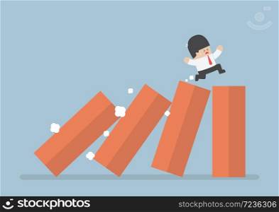 Business running on toppling domino, VECTOR, EPS10