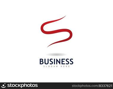 Business S letter, identity logo vector design