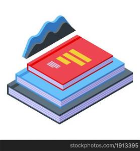 Business school books icon isometric vector. Book university. Education study. Business school books icon isometric vector. Book university