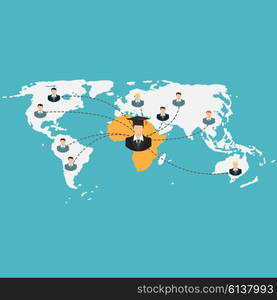 Business School Education in Africa Concept Vector Illustration EPS10. Business School Education in Africa Concept Vector Illustration