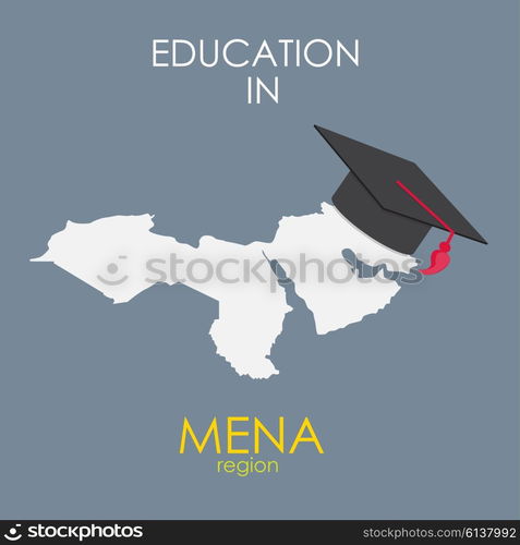 Business School Education in Mena Region Concept Vector Illustration EPS10. Business School Education in Mena Region Concept Vector Illustra