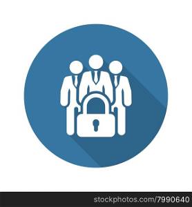 Business Security Icon. Flat Design. Business Concept. Isolated Illustration.. Business Security Icon. Flat Design.